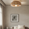 Handwoven Raffia Ceiling Light – Modern Style