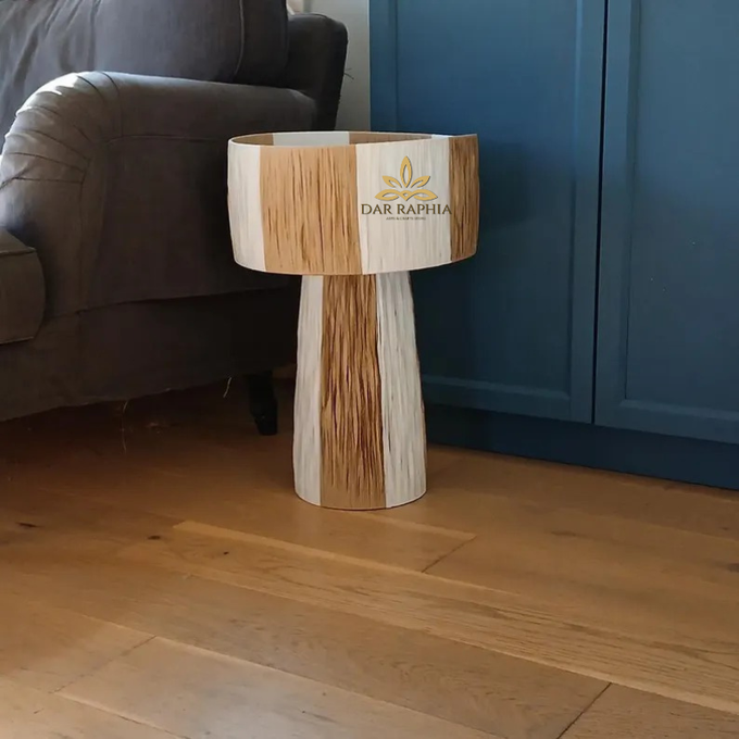 jXma13EiZBk3SioTlVSd8M8vYDYkqHB4Fx9PFObN_lg Mushroom Table Lamp, hand-woven - Image 2