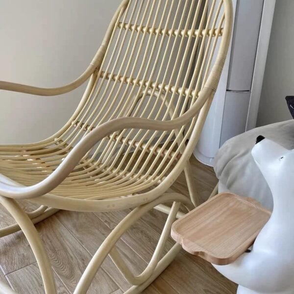 natural rattan recliner – rocking chair